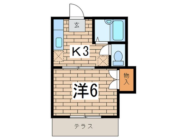 パ－クサイドヒルス弐番館の物件間取画像